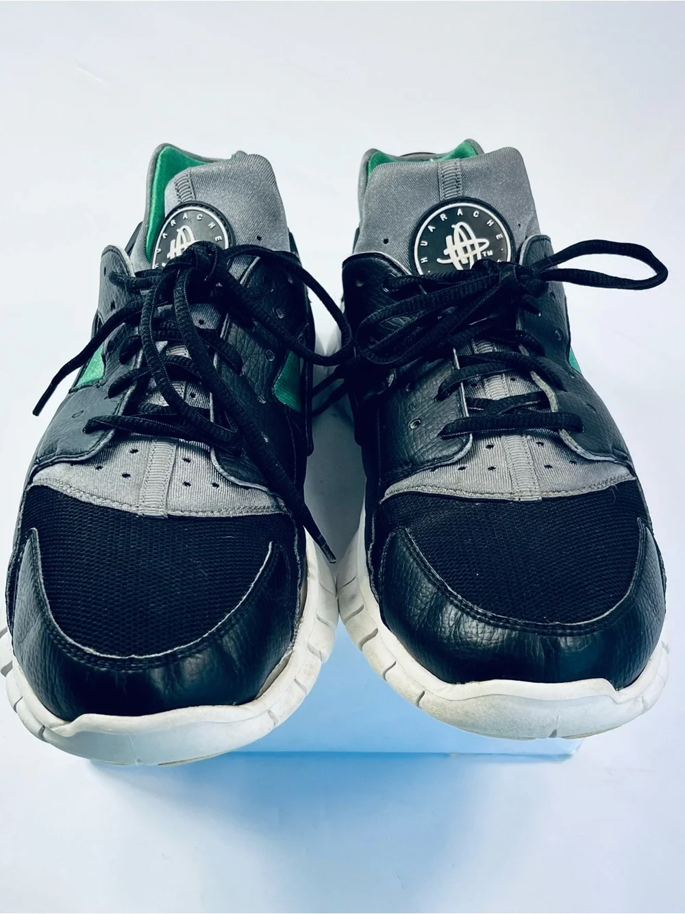 Nike Huarache Free Run Black Green  Running Shoes #510801-031 Men’s Size:10.5